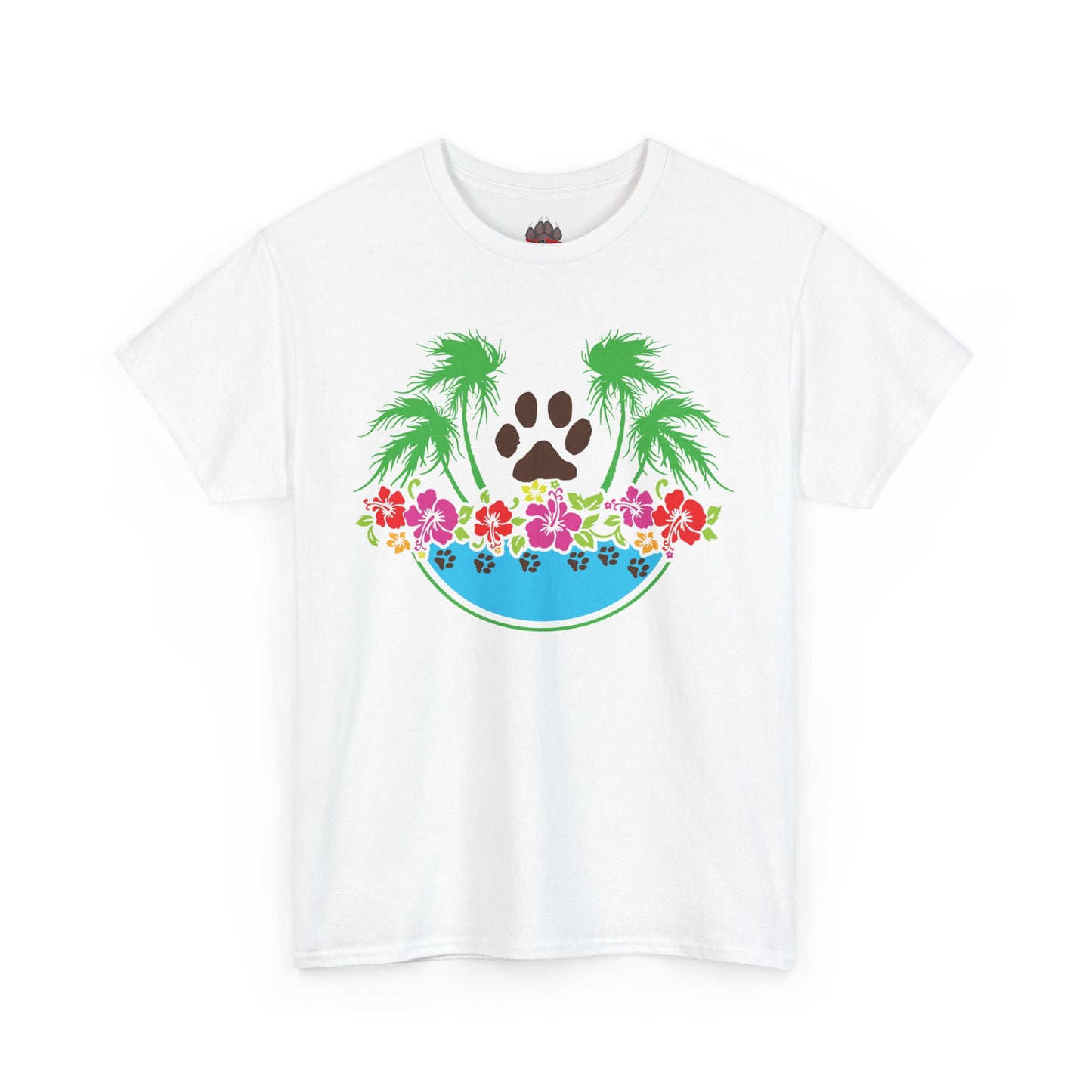 Tropical Paws. Heavy Cotton T-Shirt