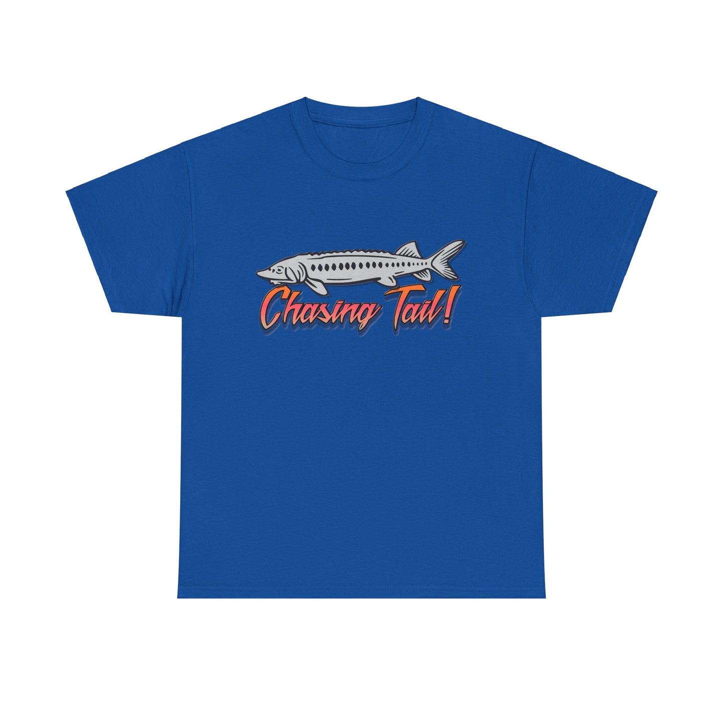 Chasing Tail Sturgeon. Heavy Cotton T-Shirt