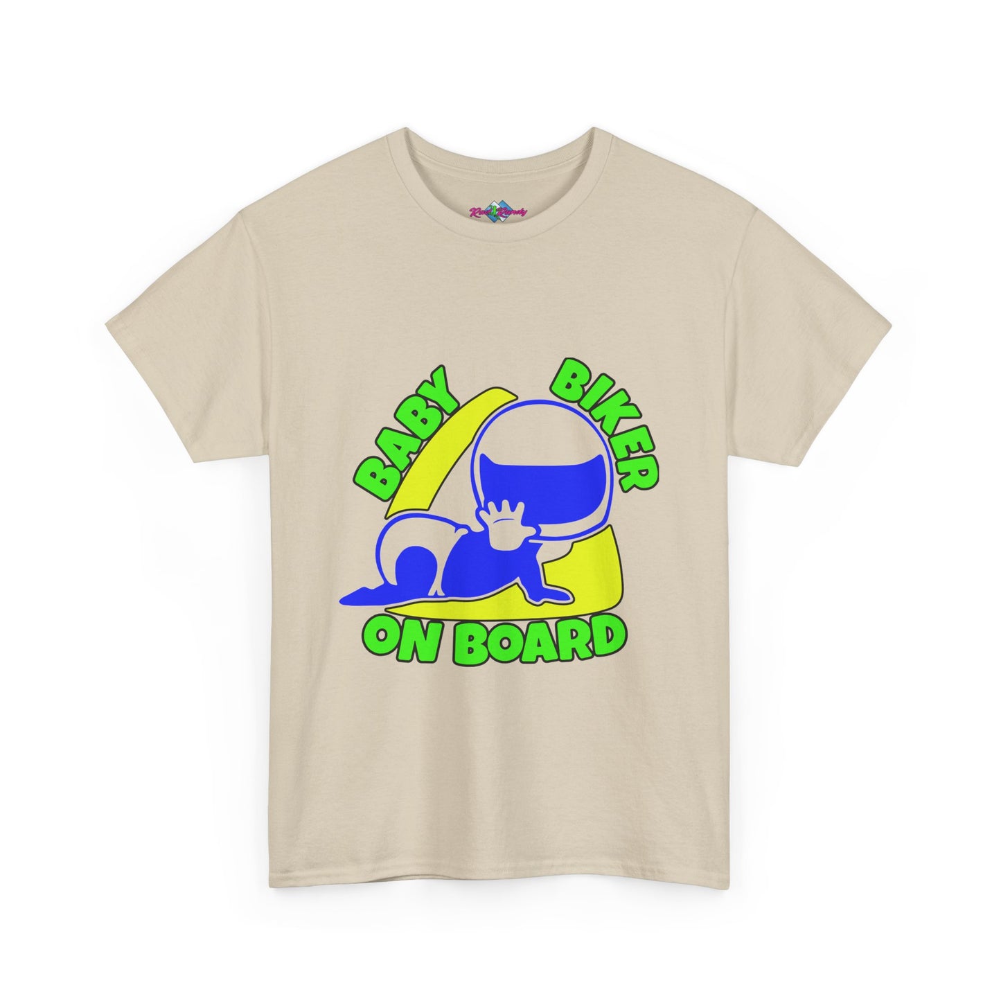 Baby Biker on Board. Boy. Heavy Cotton T-Shirt