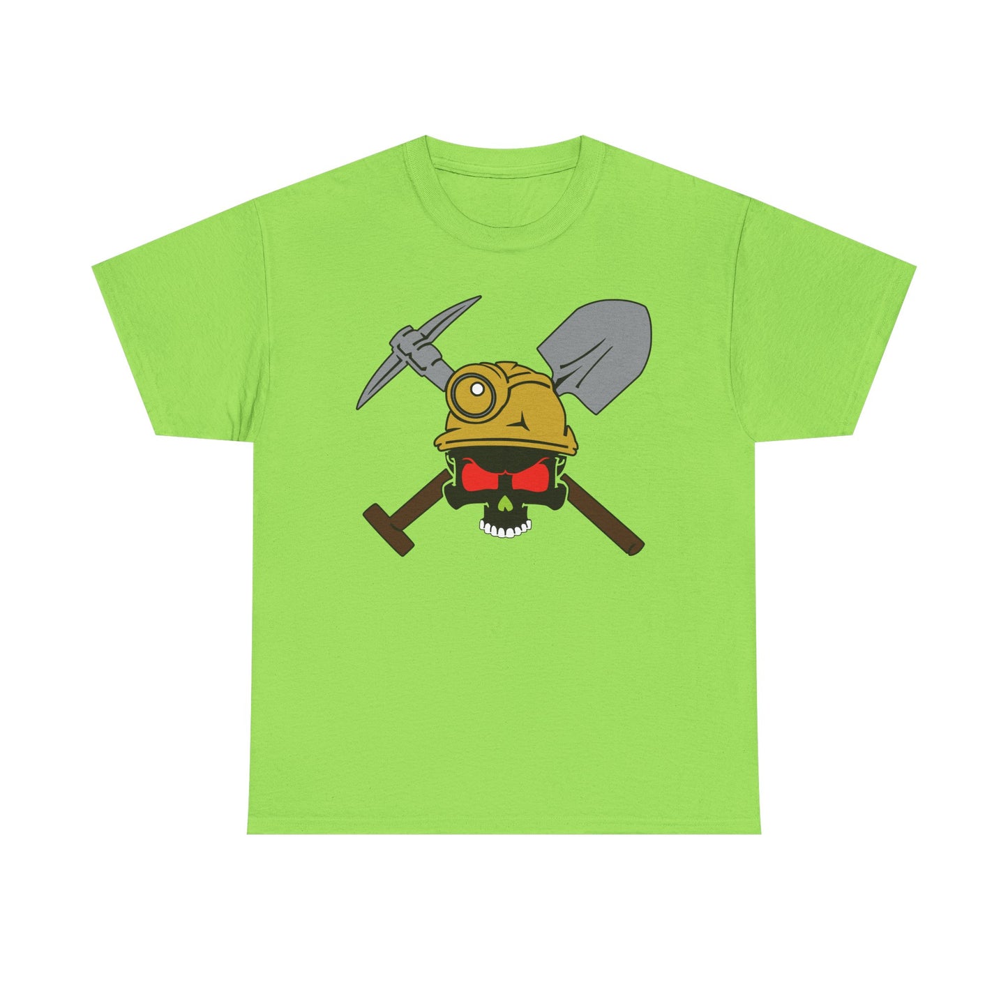 Miner Skull. Heavy Cotton T-Shirt