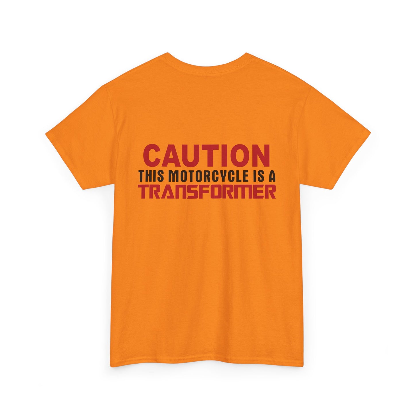 Caution, This Motorcycle is a Transformer, Rad Moto Bunny, Heavy Cotton T-Shirt