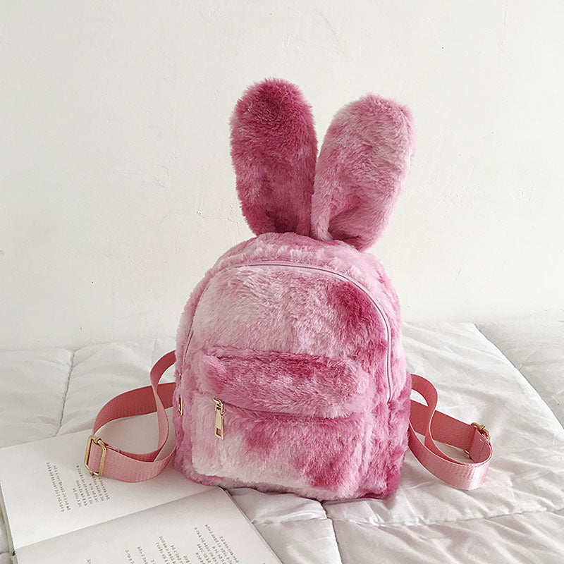 Wild rabbit ears plush mini backpack