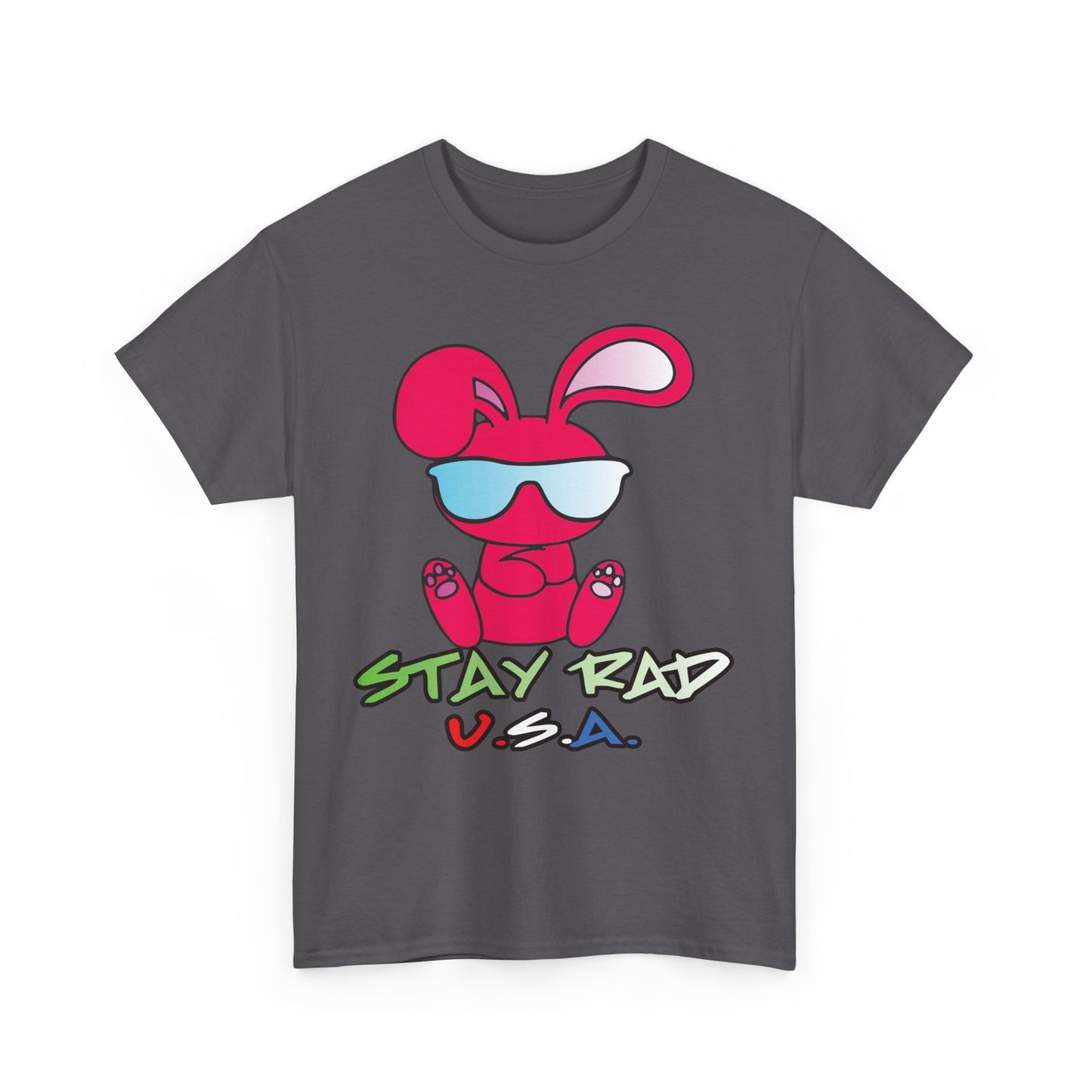 Stay Rad USA Bunny. Heavy Cotton T-Shirt