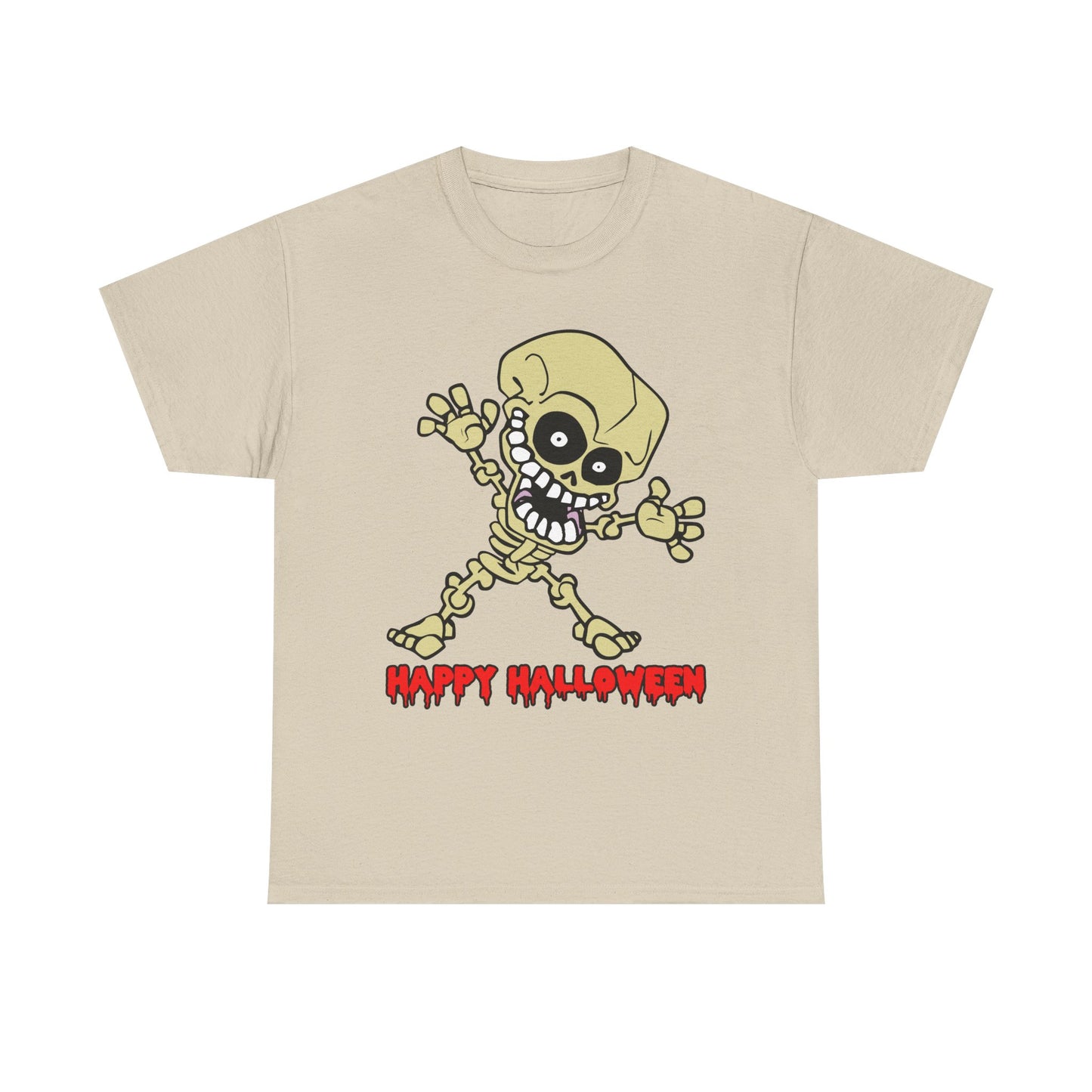 Happy Halloween Skeleton. Heavy Cotton T-Shirt