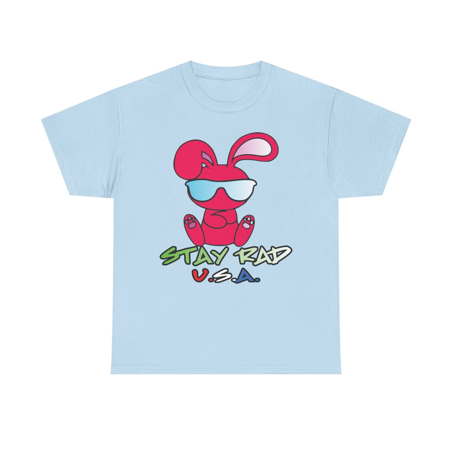 Stay Rad USA Bunny. Heavy Cotton T-Shirt