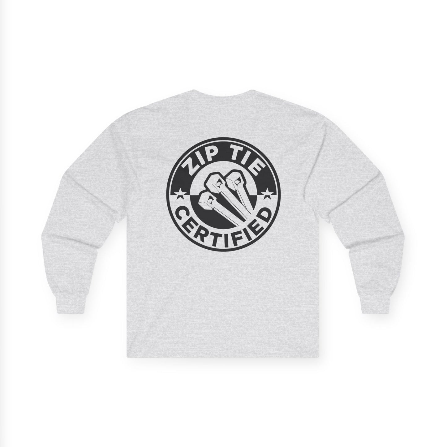 Zip Tie Certified, Rad Moto Bunny, Unisex Long Sleeve Tee - Bold Graphic T-Shirt for Motorcycle Enthusiasts