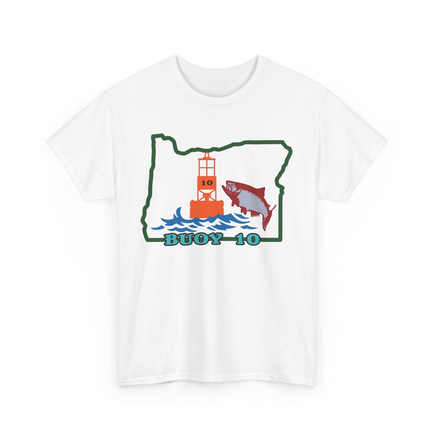 Buoy 10, Oregon. Heavy Cotton T-Shirt