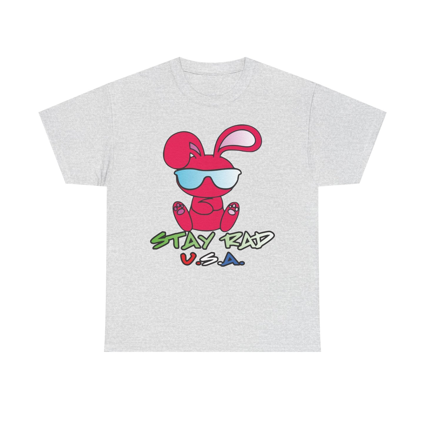 Stay Rad USA Bunny. Heavy Cotton T-Shirt