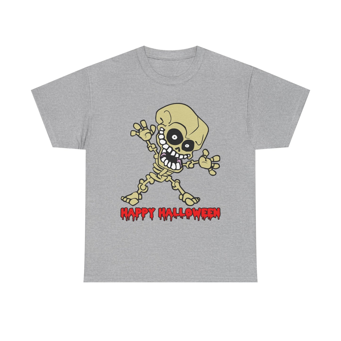 Happy Halloween Skeleton. Heavy Cotton T-Shirt
