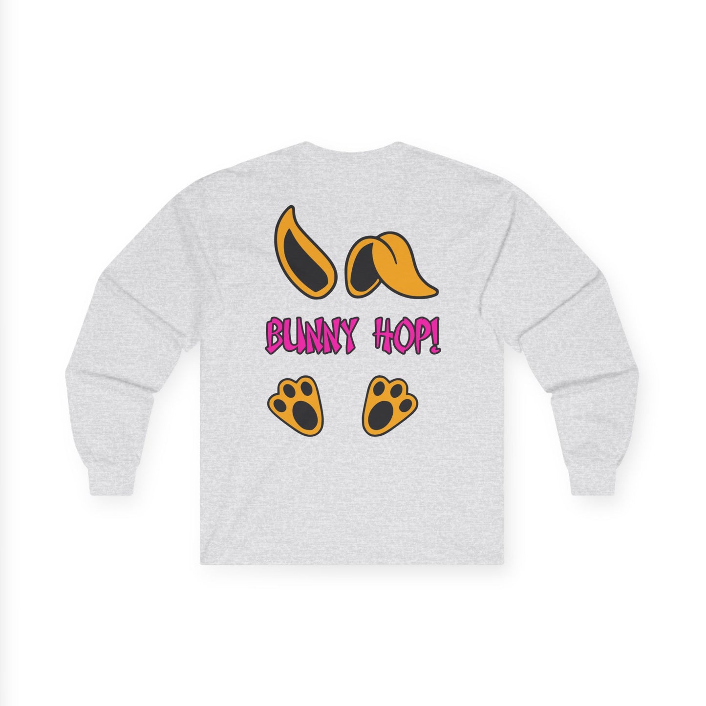 Bunny Hop! 2, Rad Moto Bunny, Unisex Long Sleeve Tee - Bold Graphic T-Shirt for Motorcycle Enthusiasts