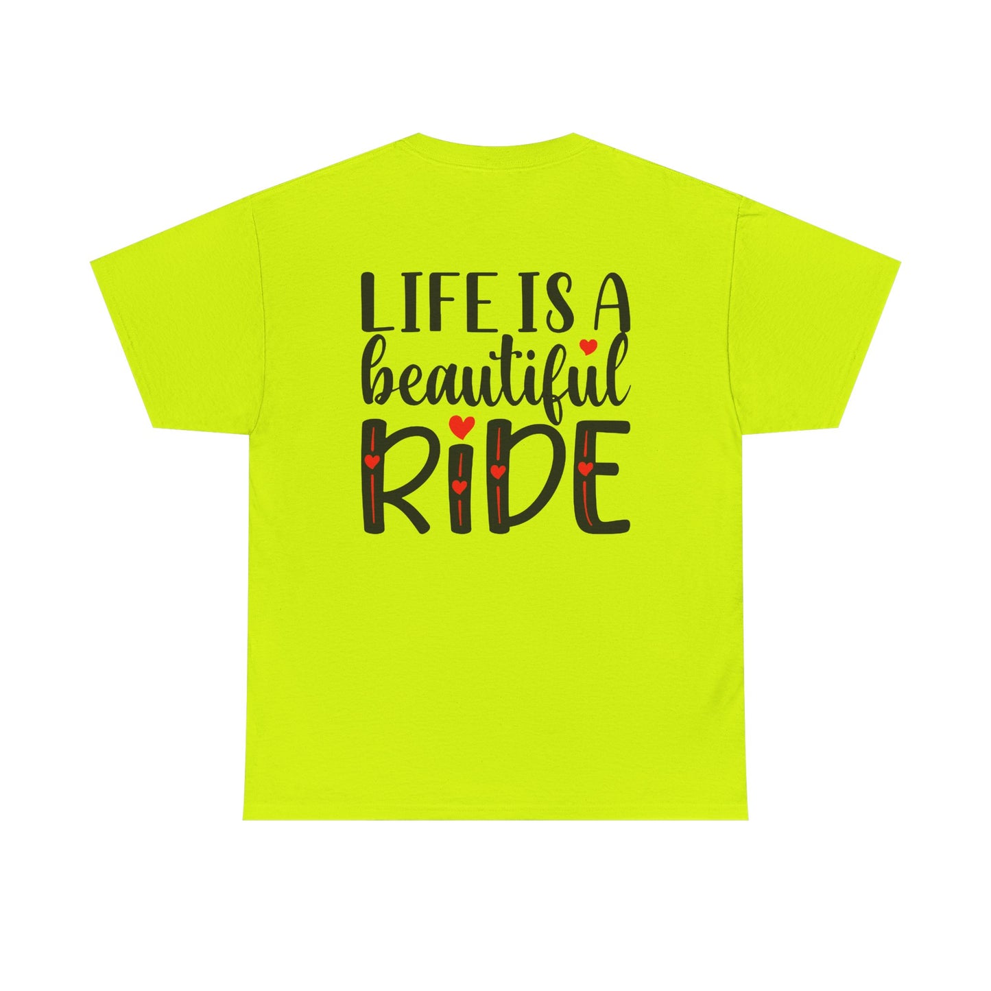Life is a Beautiful Ride, Rad Moto Bunny, Heavy Cotton T-Shirt