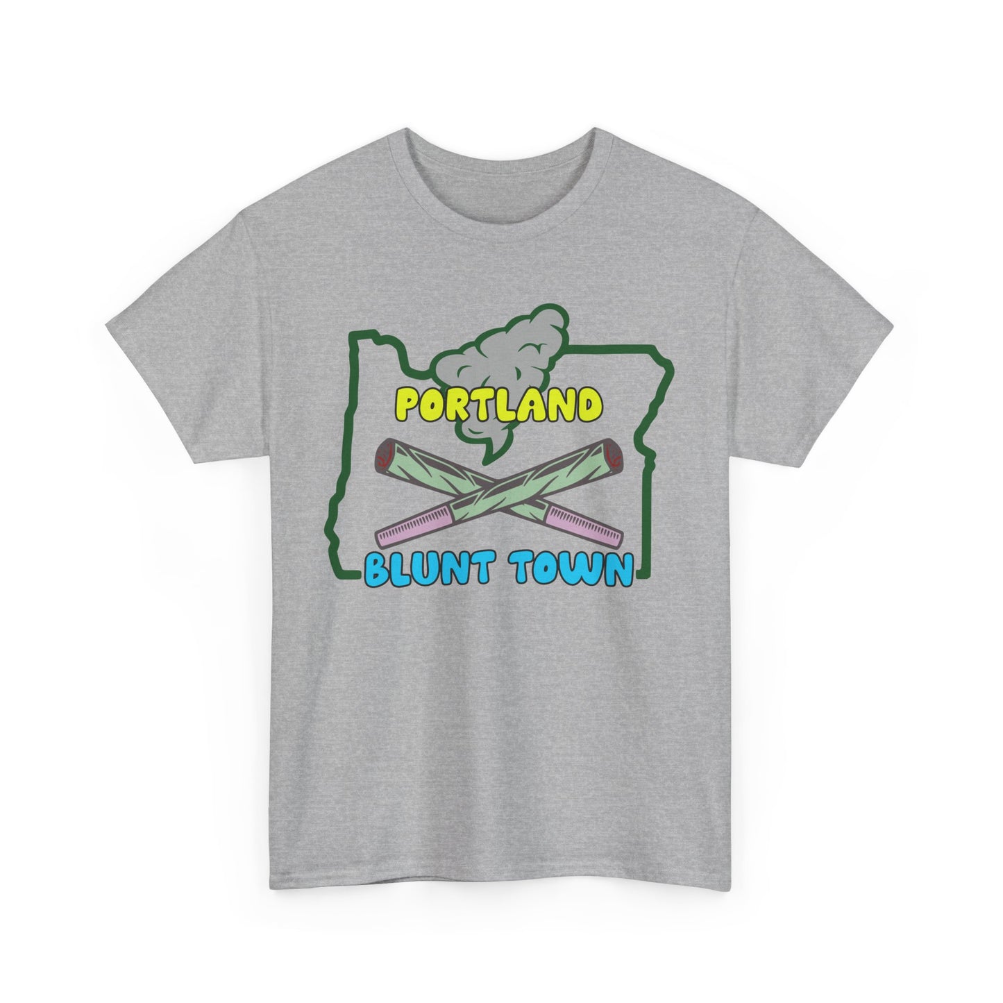 Portland Oregon, Blunt Town. Heavy Cotton T-Shirt