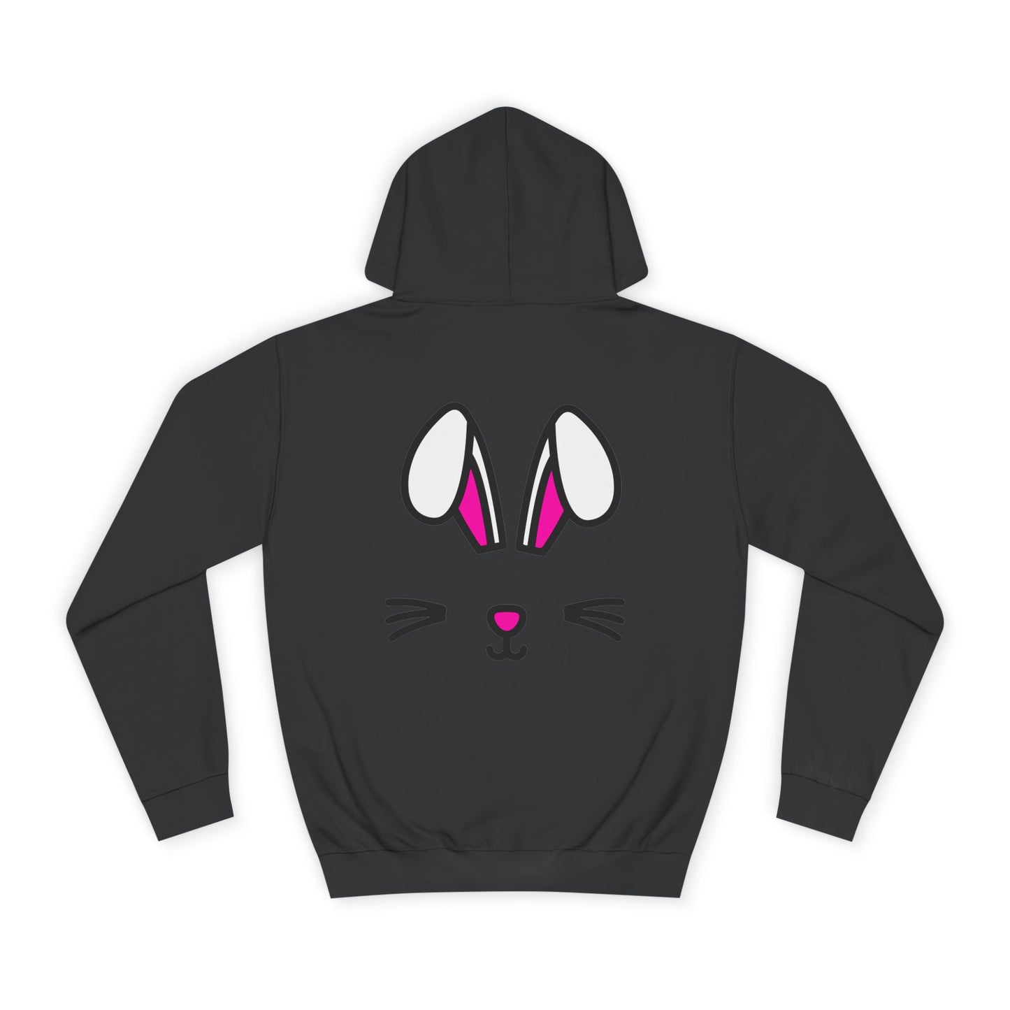 Bunny Face, Rad Moto Bunny, Unisex Hoodie - Biker Style Sweatshirt for Motorcycle Enthusiasts