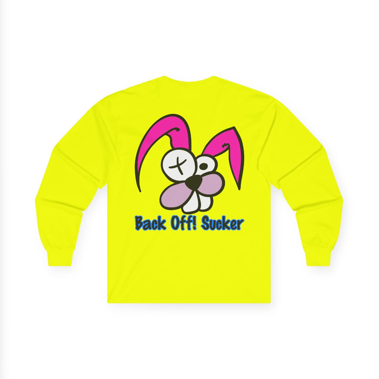 Back Off Bunny, Rad Moto Bunny, Unisex Long Sleeve Tee - Bold Graphic T-Shirt for Motorcycle Enthusiasts