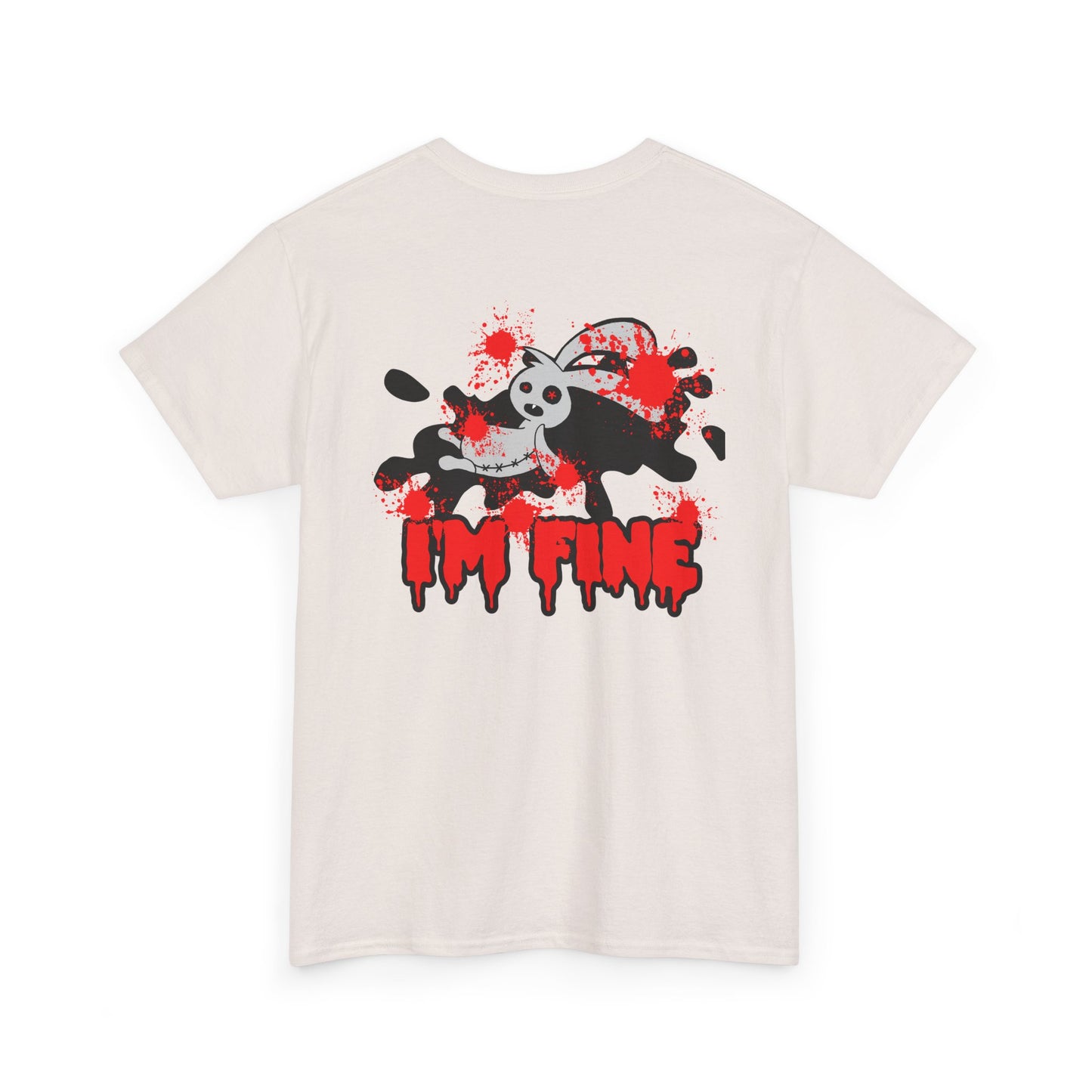 I'M FINE, Rad Moto Bunny, Heavy Cotton T-Shirt