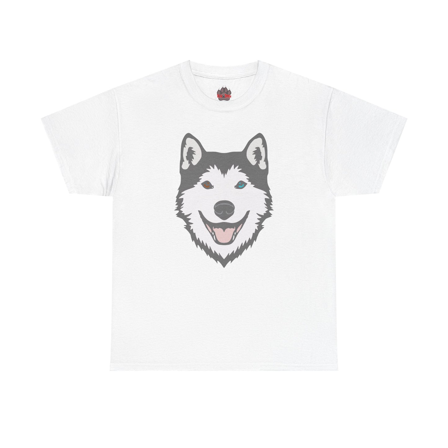 Bi Eyed Husky. Heavy Cotton T-Shirt