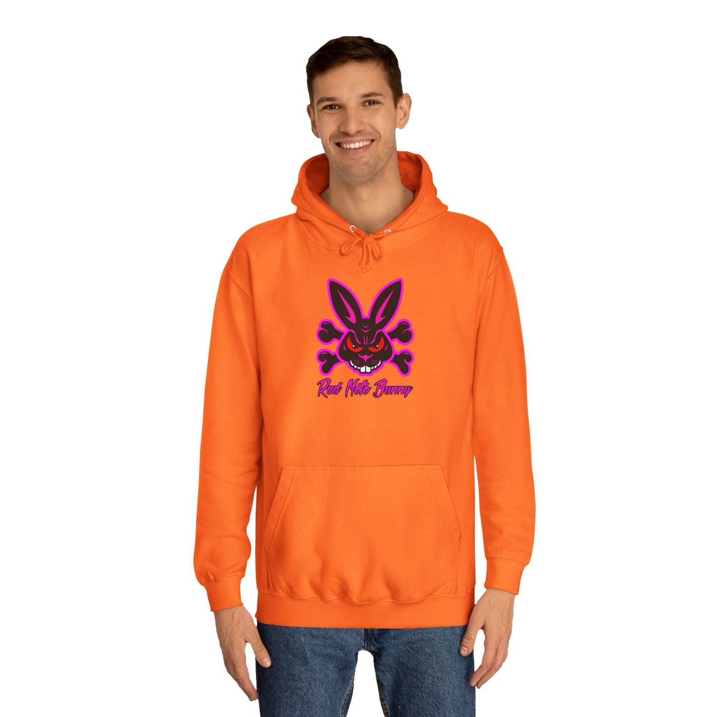 Zip Tie Certified, Rad Moto Bunny, Unisex Hoodie - Biker Style Sweatshirt for Motorcycle Enthusiasts