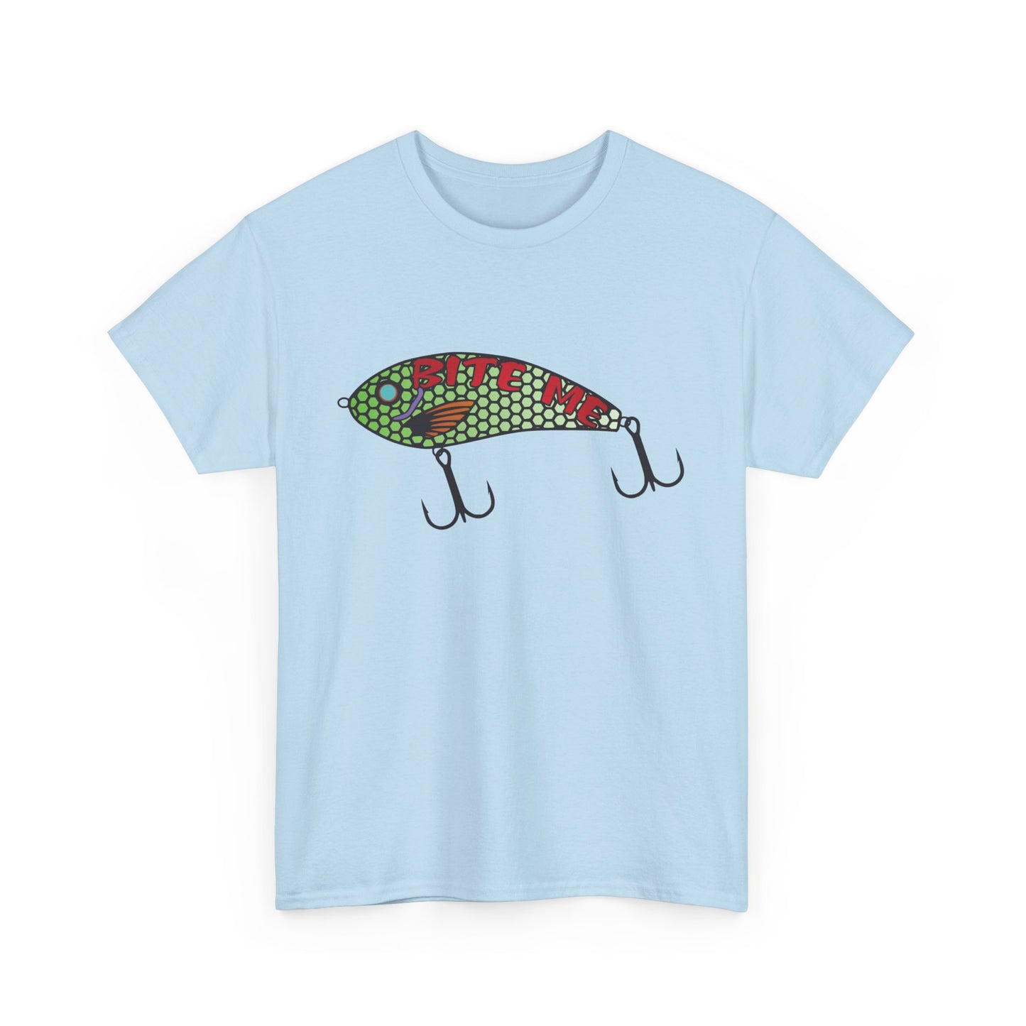 Bite Me Fish Lure. Heavy Cotton T-Shirt