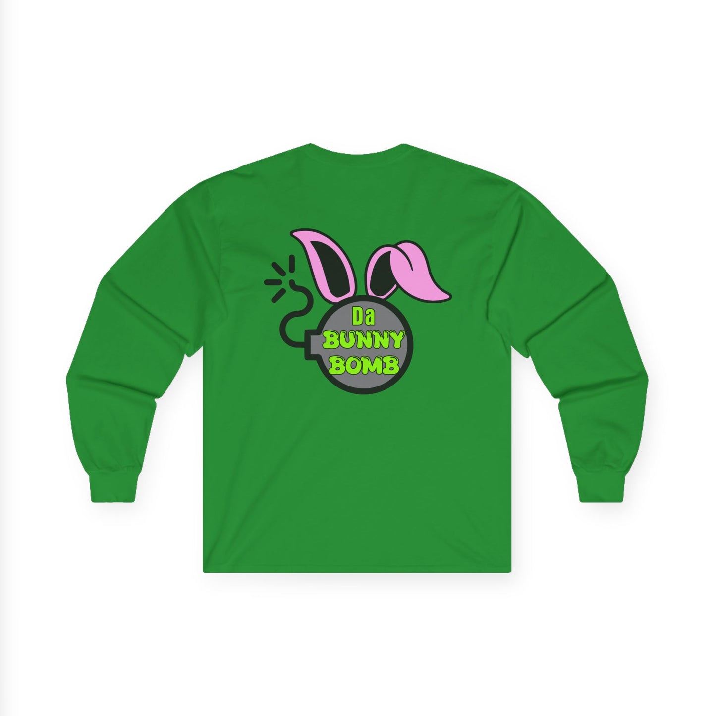 Da Bunny Bomb, Rad Moto Bunny, Unisex Long Sleeve Tee - Bold Graphic T-Shirt for Motorcycle Enthusiasts