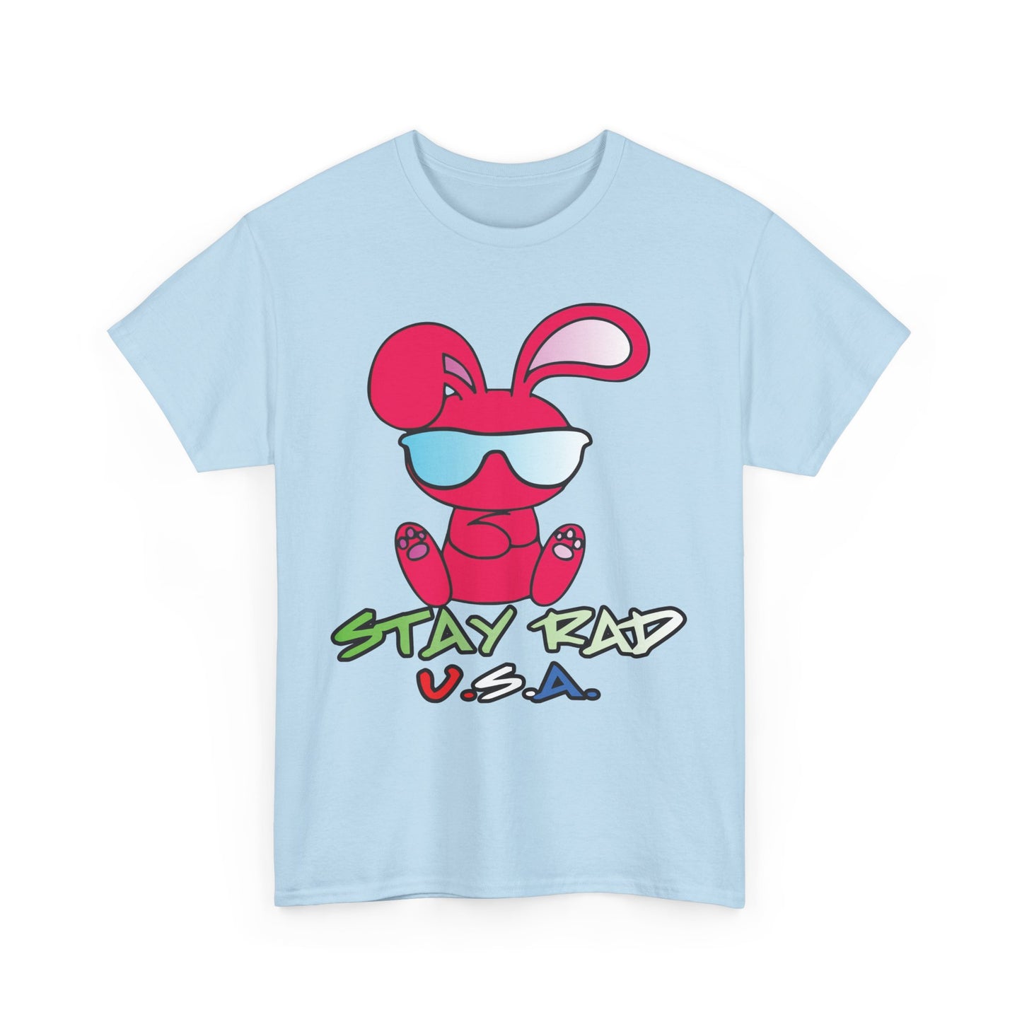 Stay Rad USA Bunny. Heavy Cotton T-Shirt