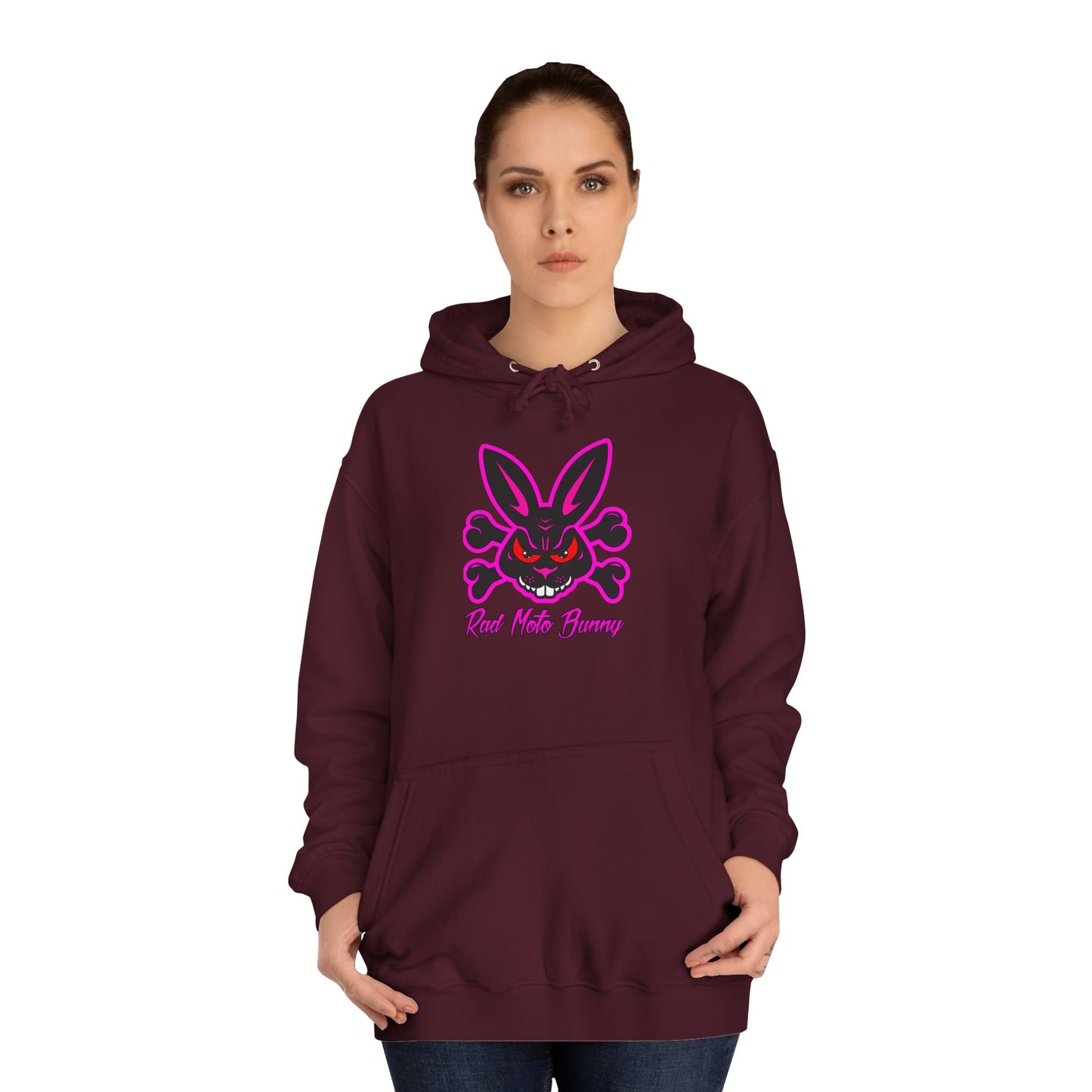 Zip Tie Certified, Rad Moto Bunny, Unisex Hoodie - Biker Style Sweatshirt for Motorcycle Enthusiasts