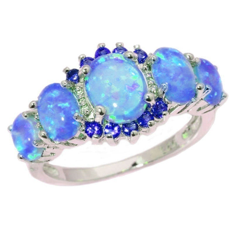 European Fashion Opal Diamond Ring