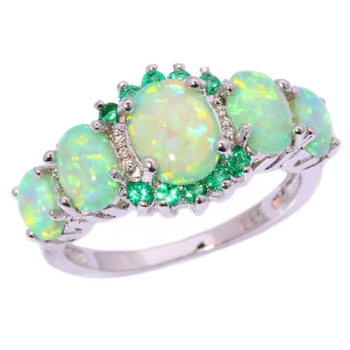 European Fashion Opal Diamond Ring