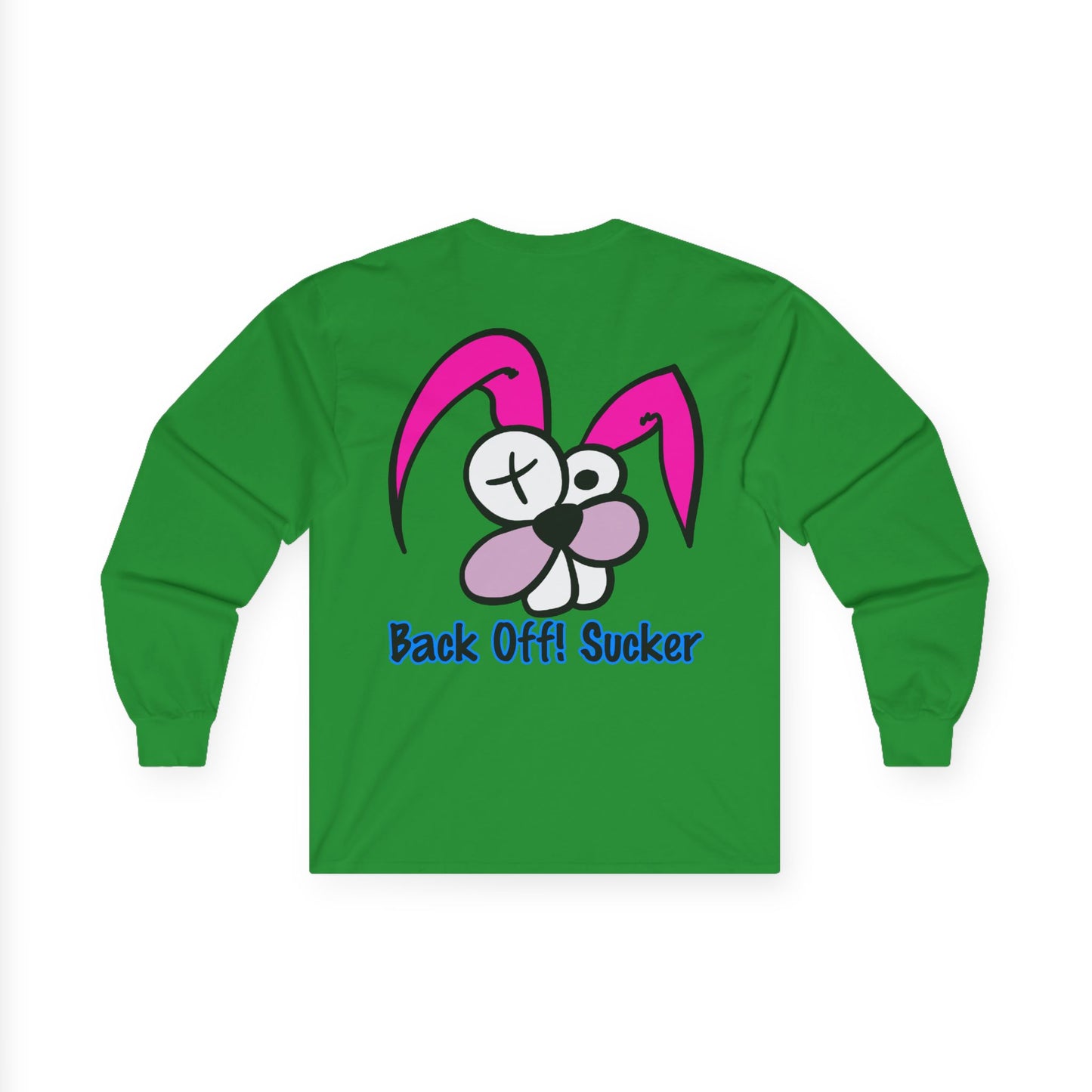 Back Off Bunny, Rad Moto Bunny, Unisex Long Sleeve Tee - Bold Graphic T-Shirt for Motorcycle Enthusiasts
