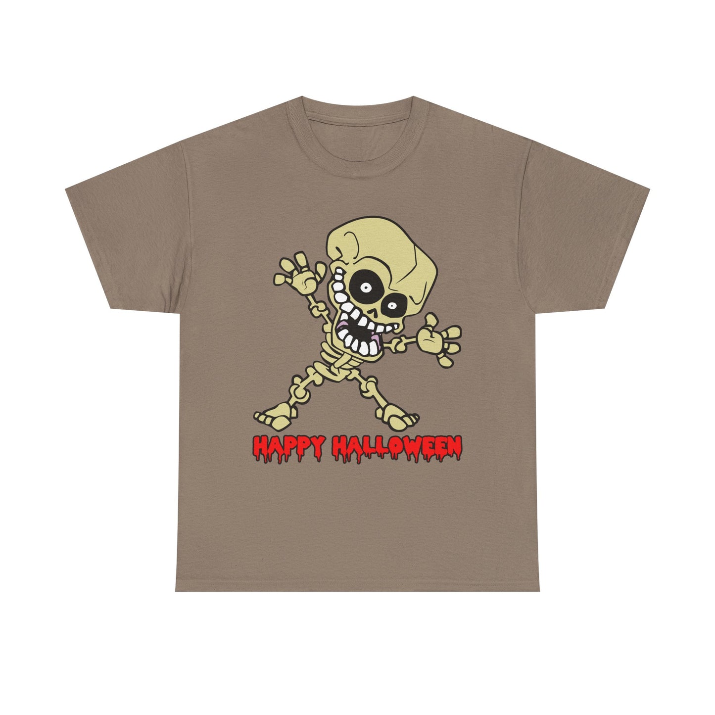 Happy Halloween Skeleton. Heavy Cotton T-Shirt
