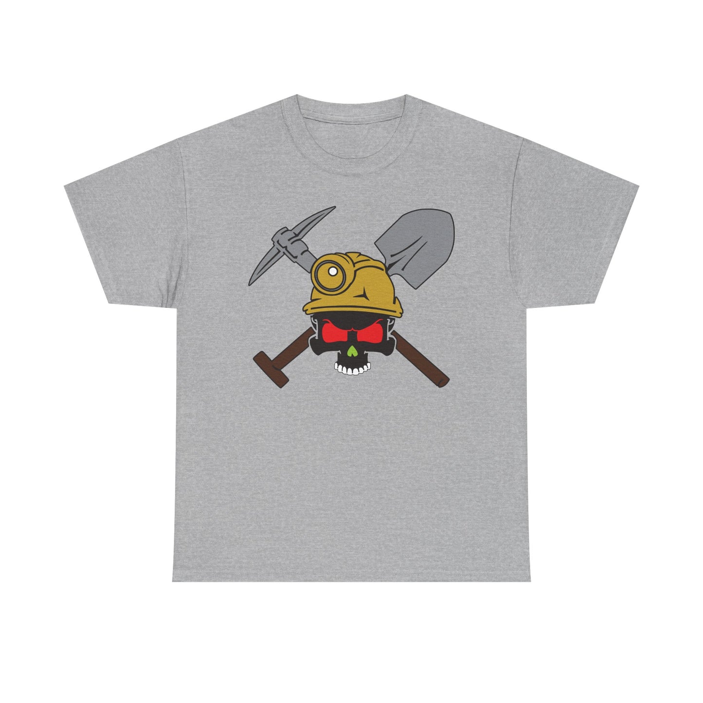 Miner Skull. Heavy Cotton T-Shirt