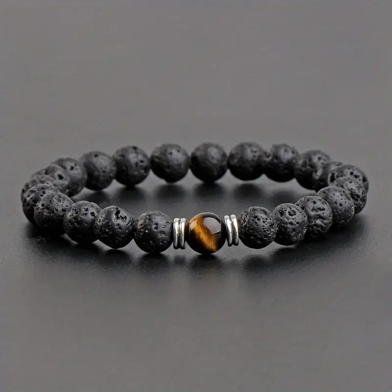 Men's Lava Stone Bracelet.