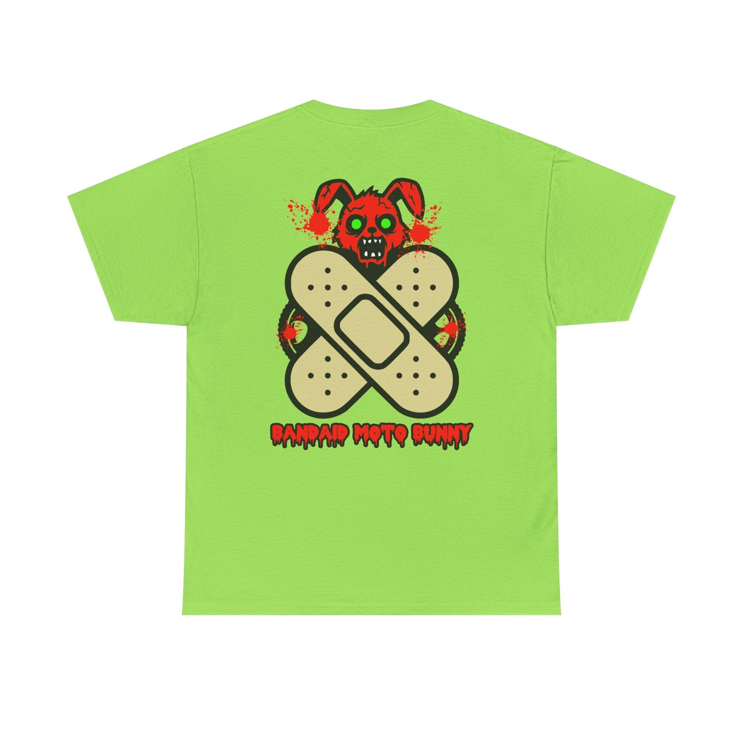 Bandaid Moto Bunny, Rad Moto Bunny, Heavy Cotton T-Shirt