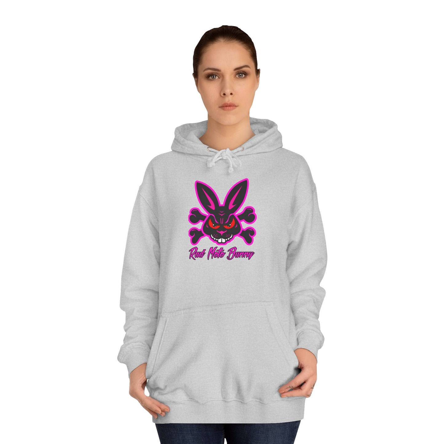 Alien Bunny, Rad Moto Bunny, Unisex Hoodie - Biker Style Sweatshirt for Motorcycle Enthusiasts