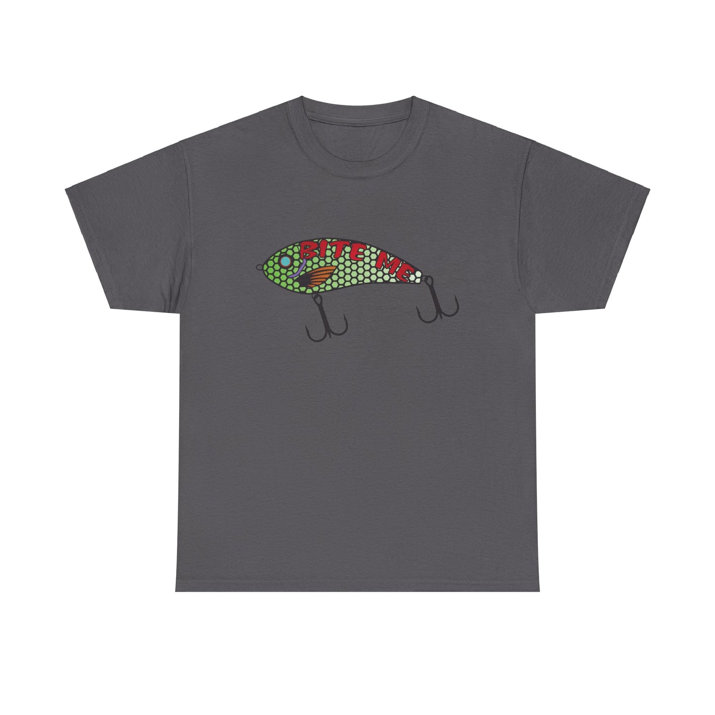 Bite Me Fish Lure. Heavy Cotton T-Shirt