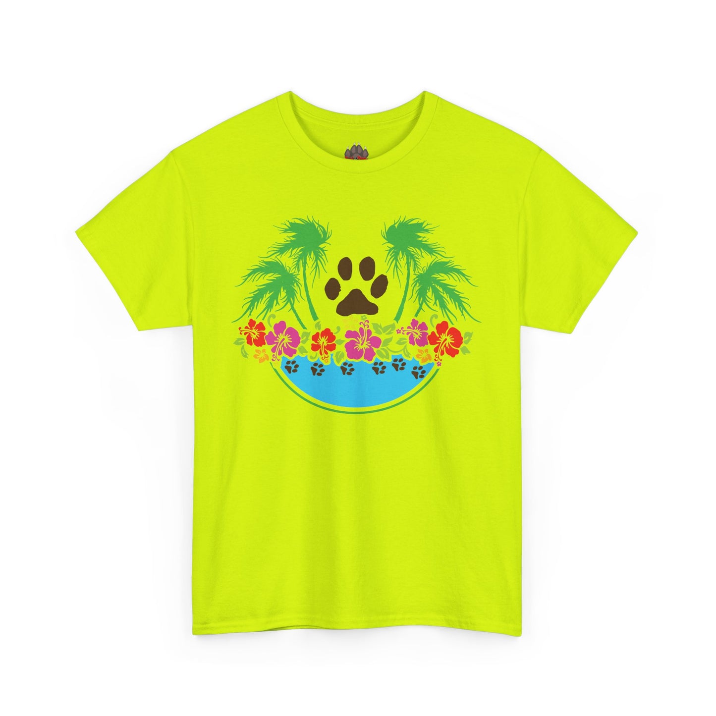 Tropical Paws. Heavy Cotton T-Shirt