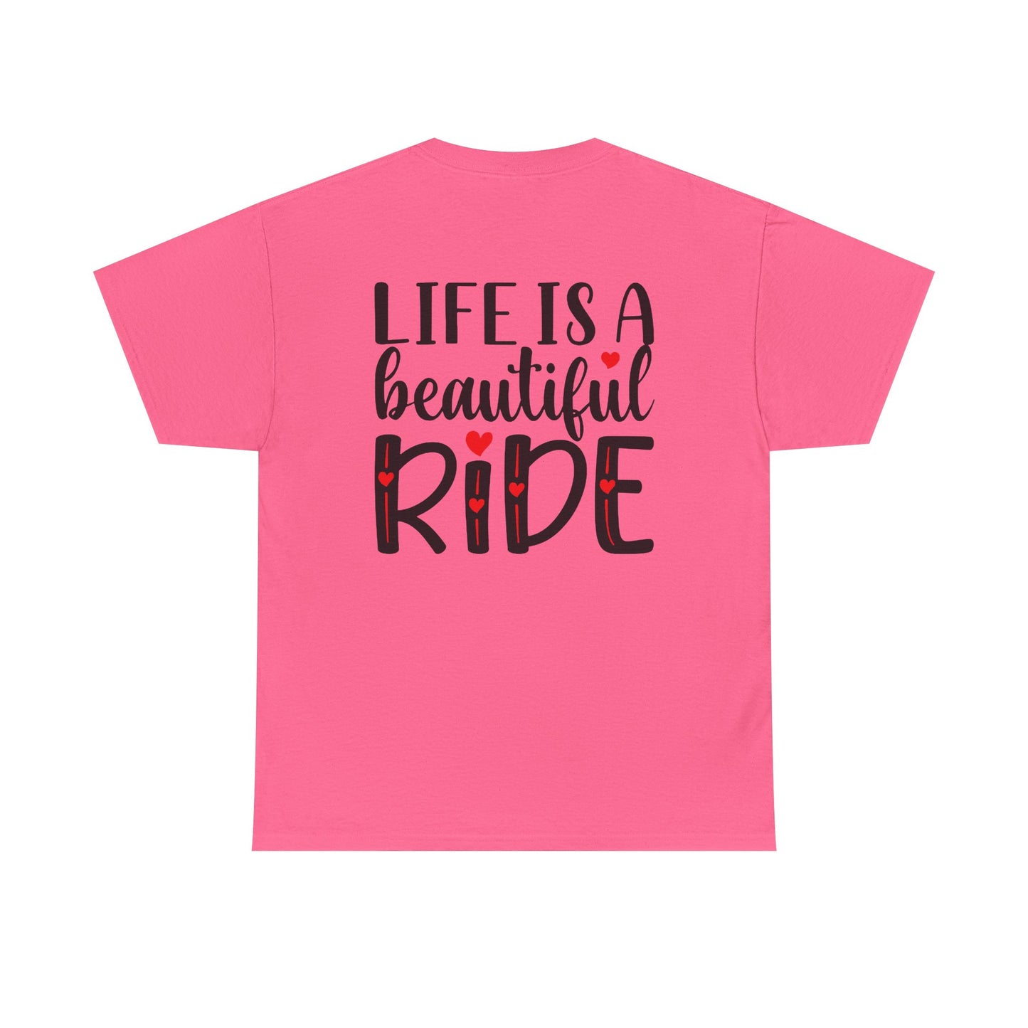 Life is a Beautiful Ride, Rad Moto Bunny, Heavy Cotton T-Shirt