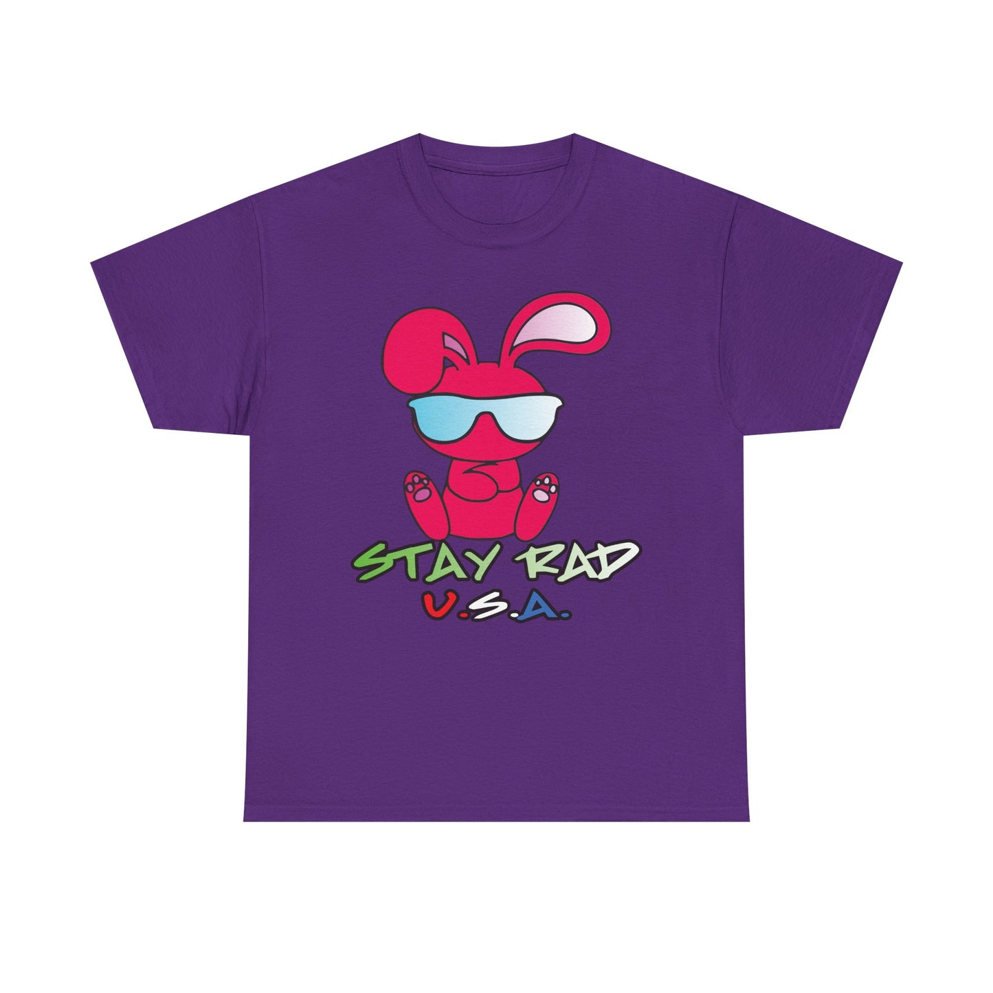 Stay Rad USA Bunny. Heavy Cotton T-Shirt