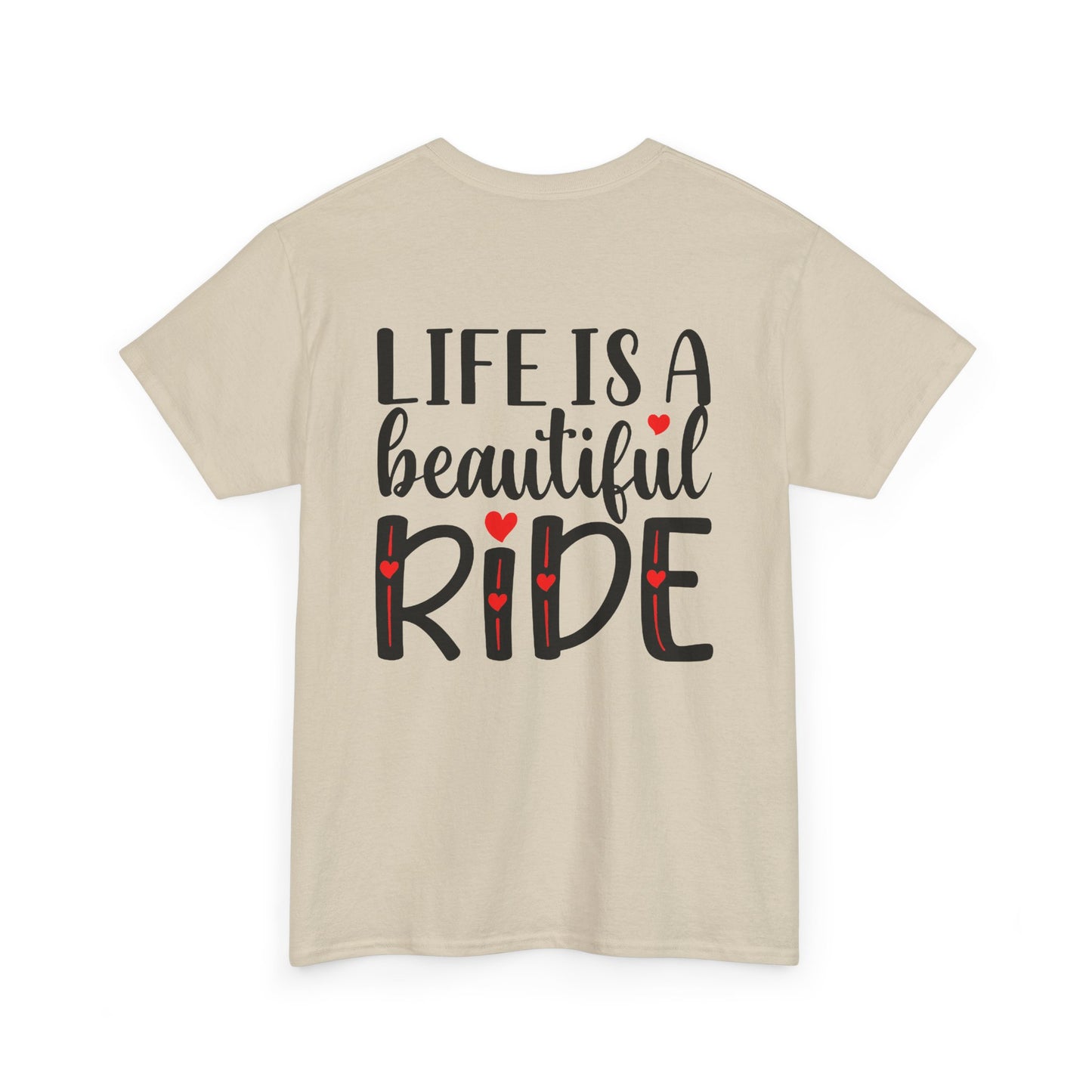 Life is a Beautiful Ride, Rad Moto Bunny, Heavy Cotton T-Shirt