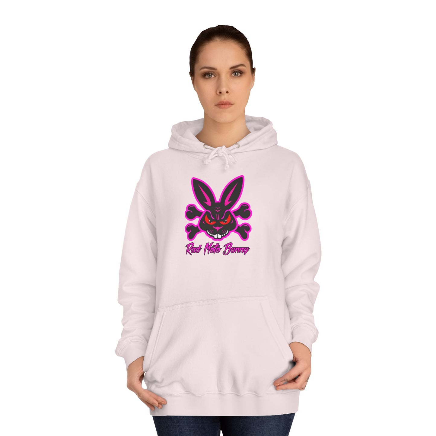 Zip Tie Certified, Rad Moto Bunny, Unisex Hoodie - Biker Style Sweatshirt for Motorcycle Enthusiasts