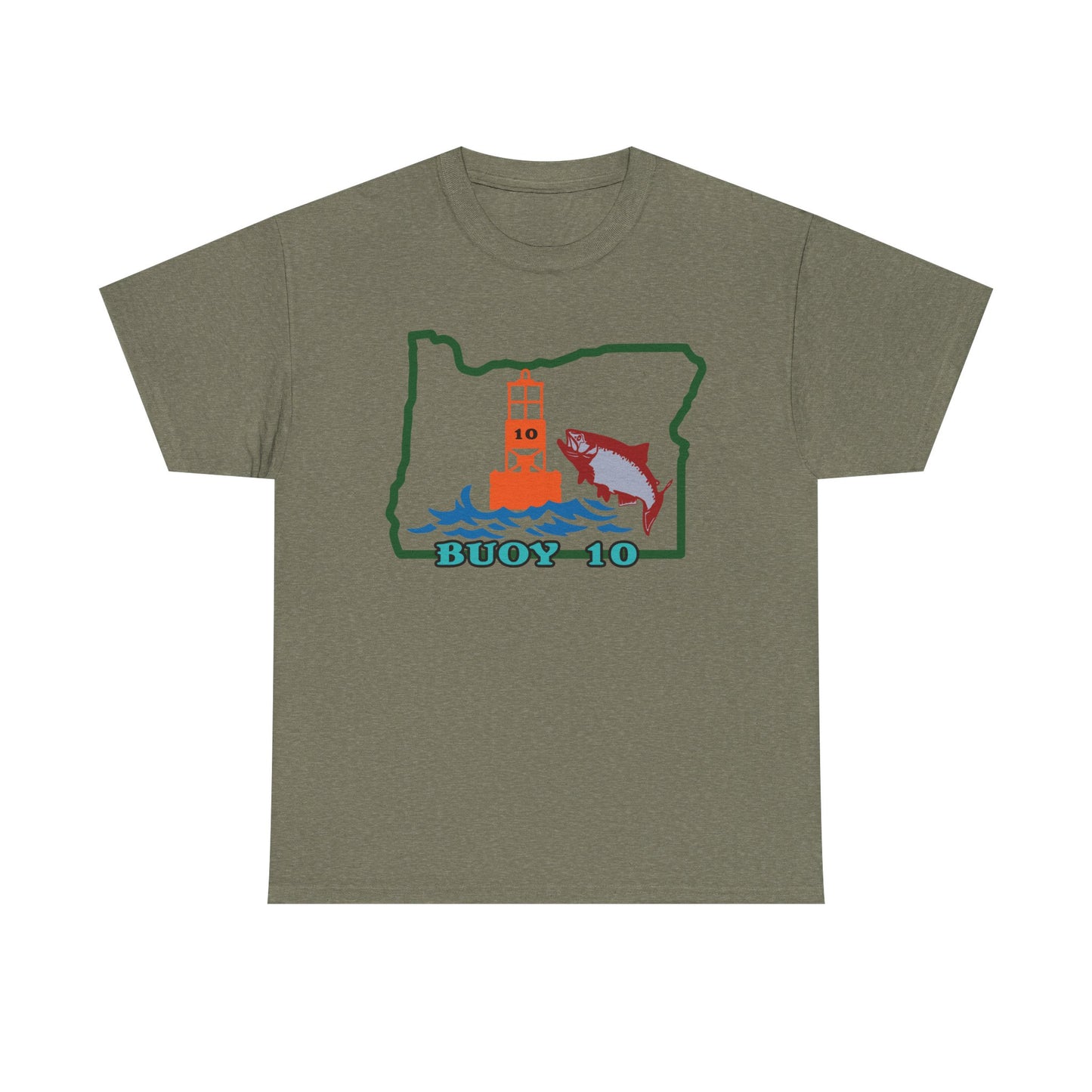 Buoy 10, Oregon. Heavy Cotton T-Shirt