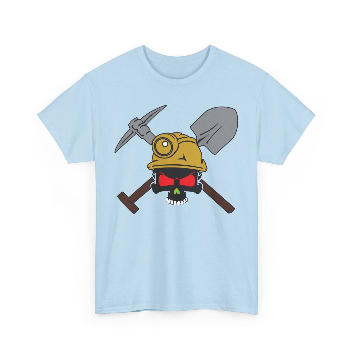 Miner Skull. Heavy Cotton T-Shirt
