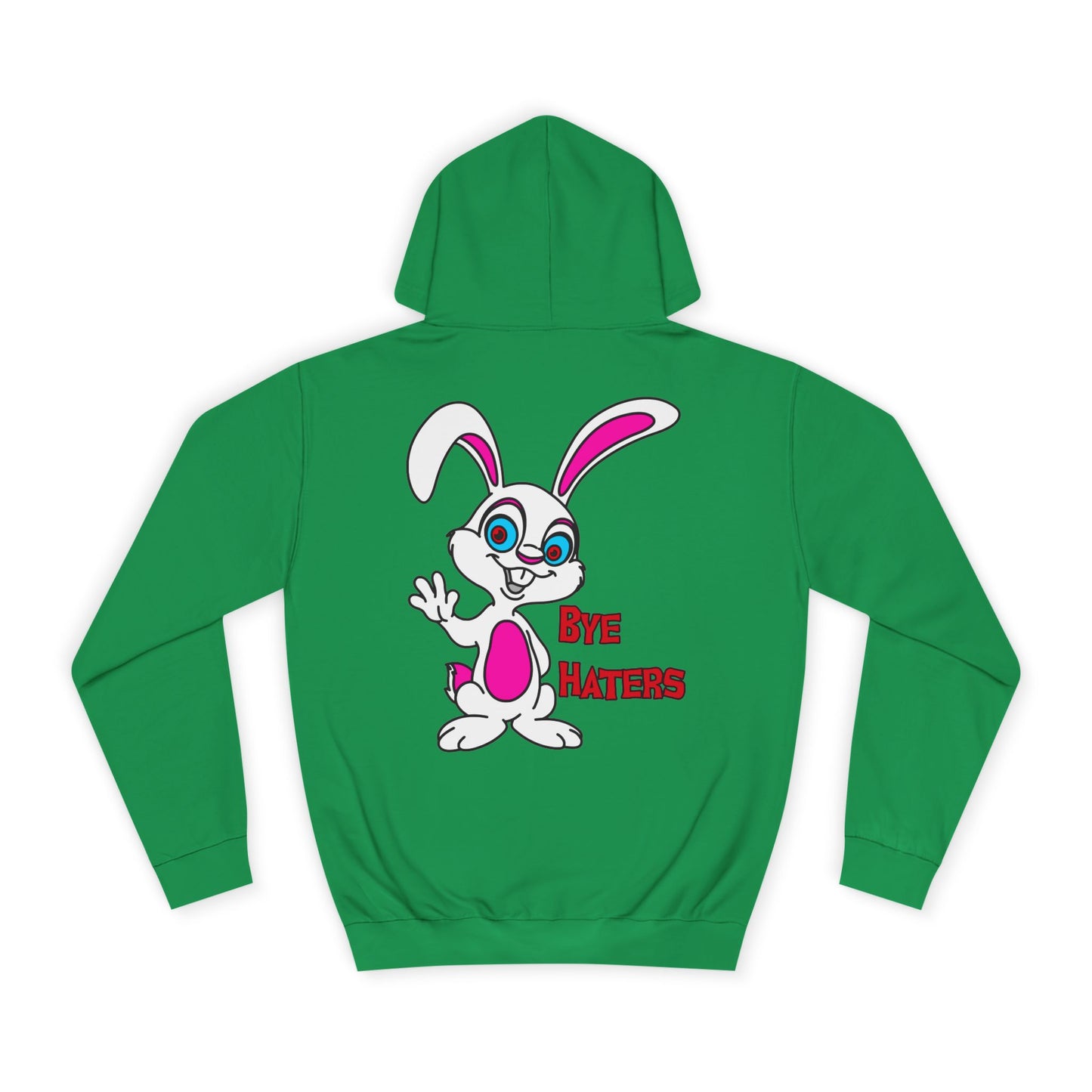 Bye Haters Bunny, Rad Moto Bunny, Unisex Hoodie - Biker Style Sweatshirt for Motorcycle Enthusiasts