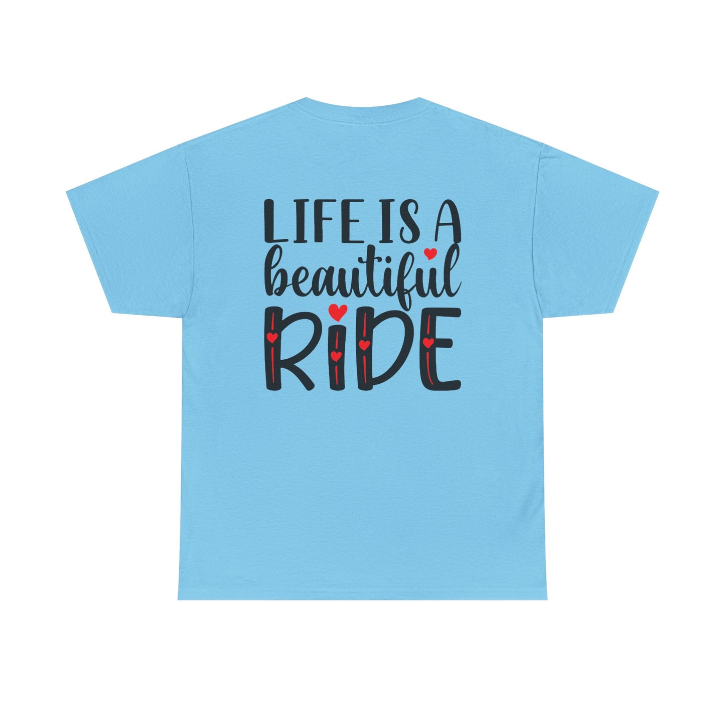 Life is a Beautiful Ride, Rad Moto Bunny, Heavy Cotton T-Shirt