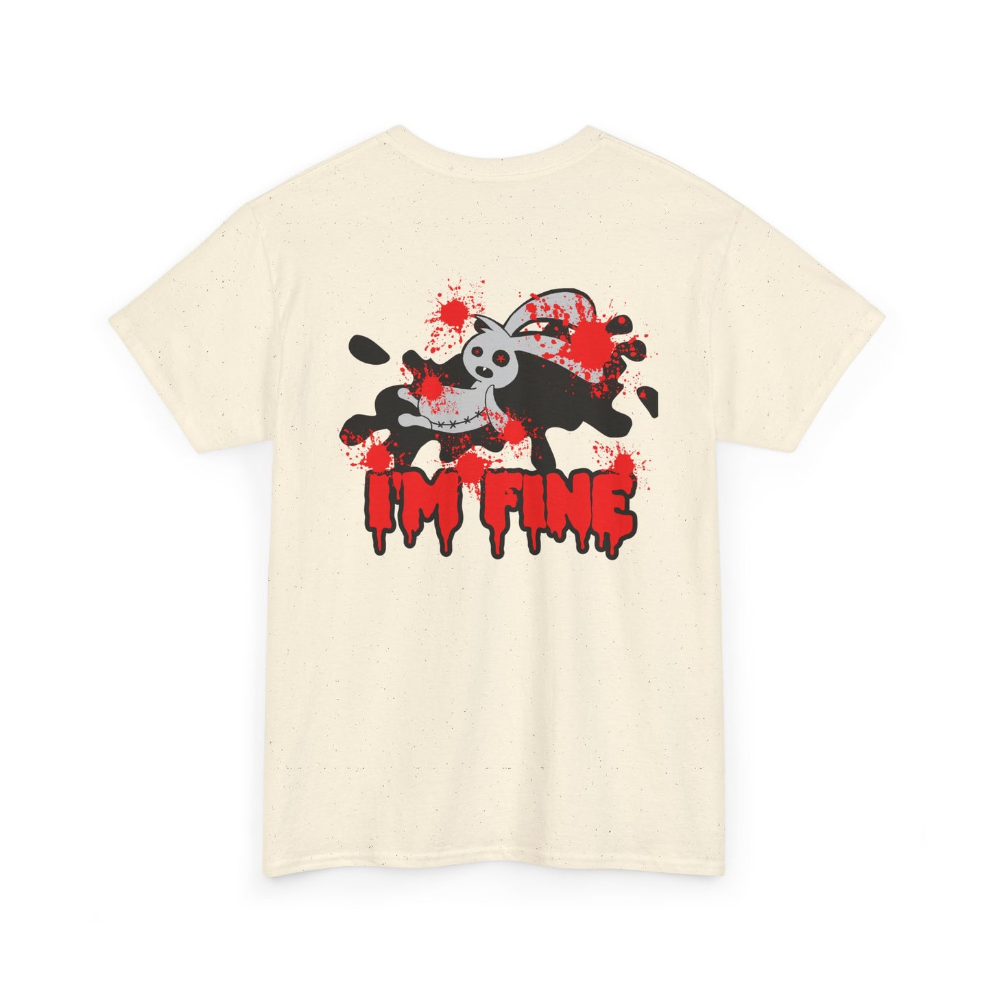 I'M FINE, Rad Moto Bunny, Heavy Cotton T-Shirt