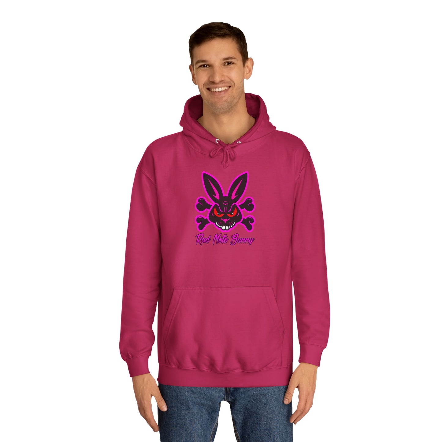 Zip Tie Certified, Rad Moto Bunny, Unisex Hoodie - Biker Style Sweatshirt for Motorcycle Enthusiasts