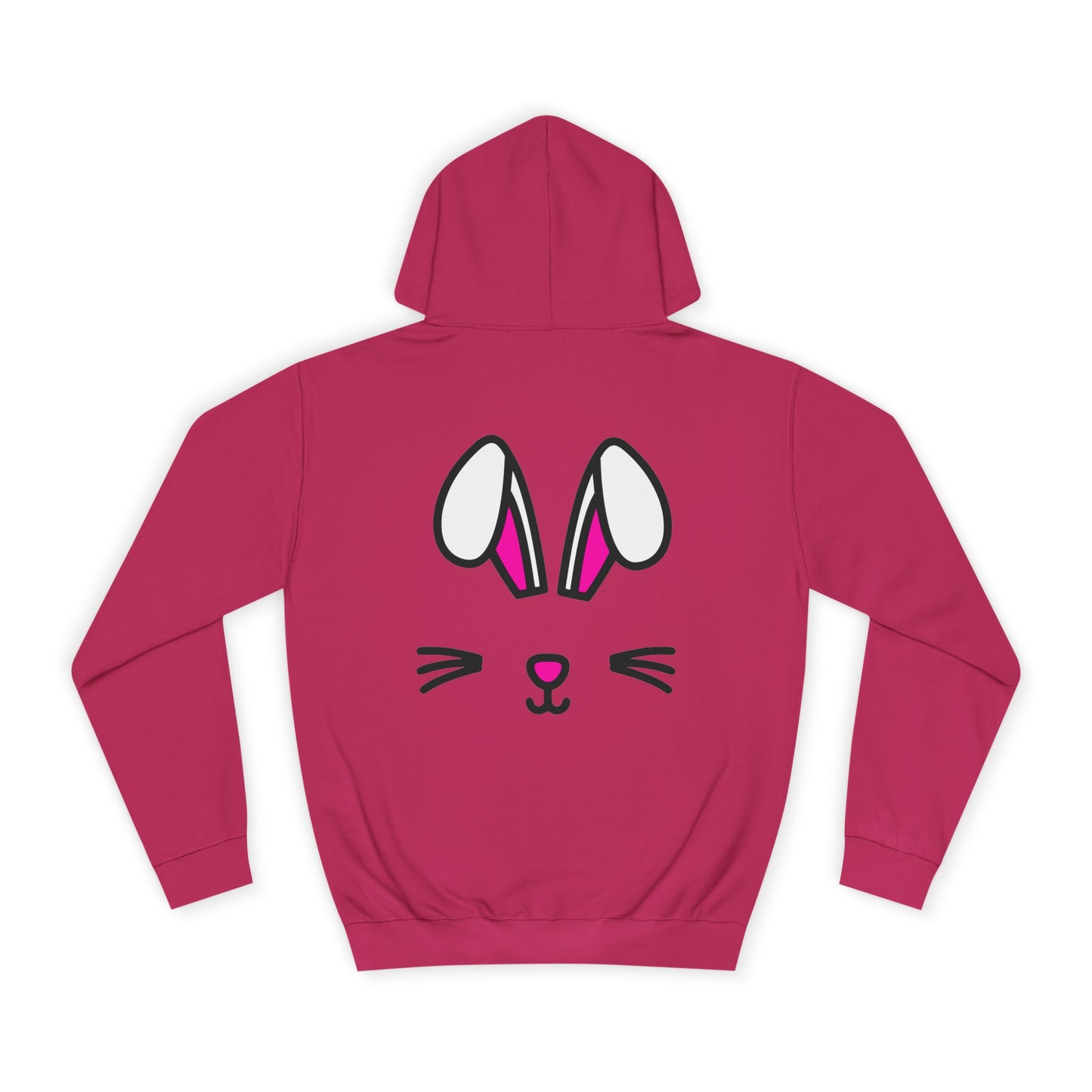 Bunny Face, Rad Moto Bunny, Unisex Hoodie - Biker Style Sweatshirt for Motorcycle Enthusiasts
