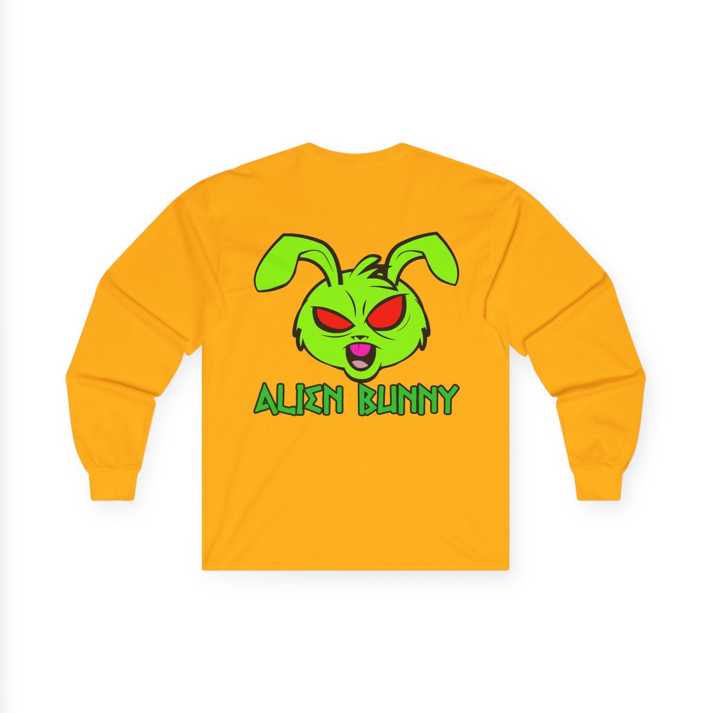 Alien Bunny, Rad Moto Bunny, Unisex Long Sleeve Tee - Bold Graphic T-Shirt for Motorcycle Enthusiasts