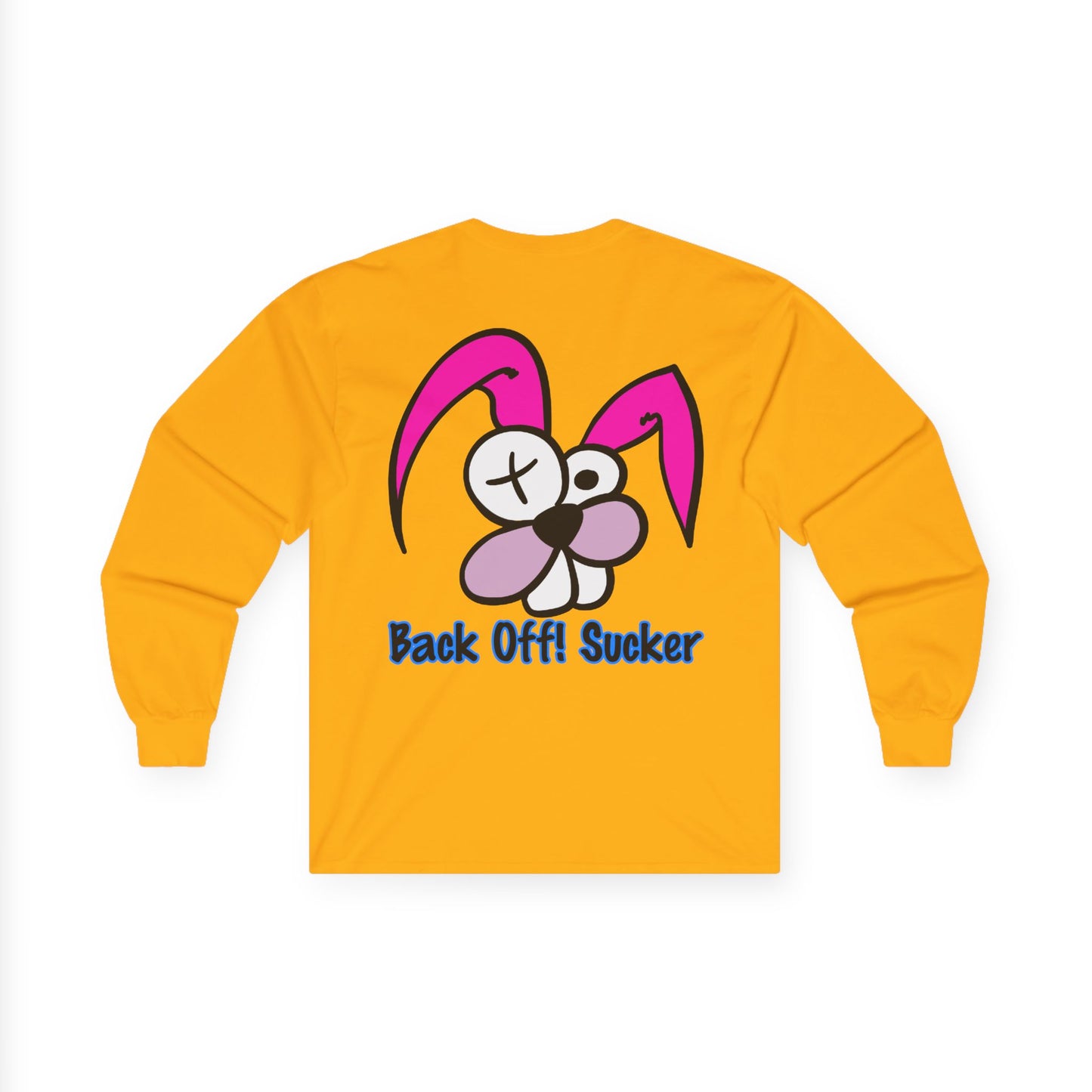 Back Off Bunny, Rad Moto Bunny, Unisex Long Sleeve Tee - Bold Graphic T-Shirt for Motorcycle Enthusiasts