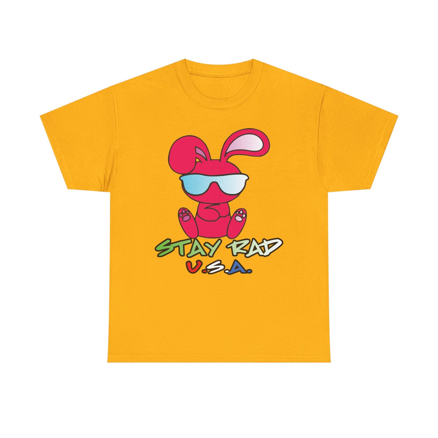 Stay Rad USA Bunny. Heavy Cotton T-Shirt