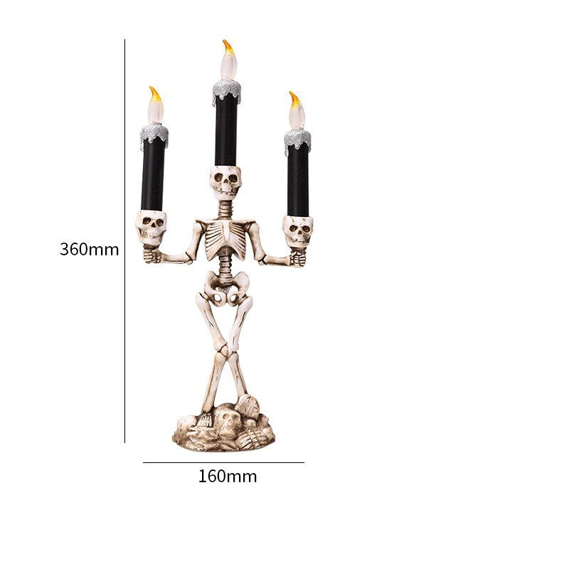 Halloween skeleton candles decoration